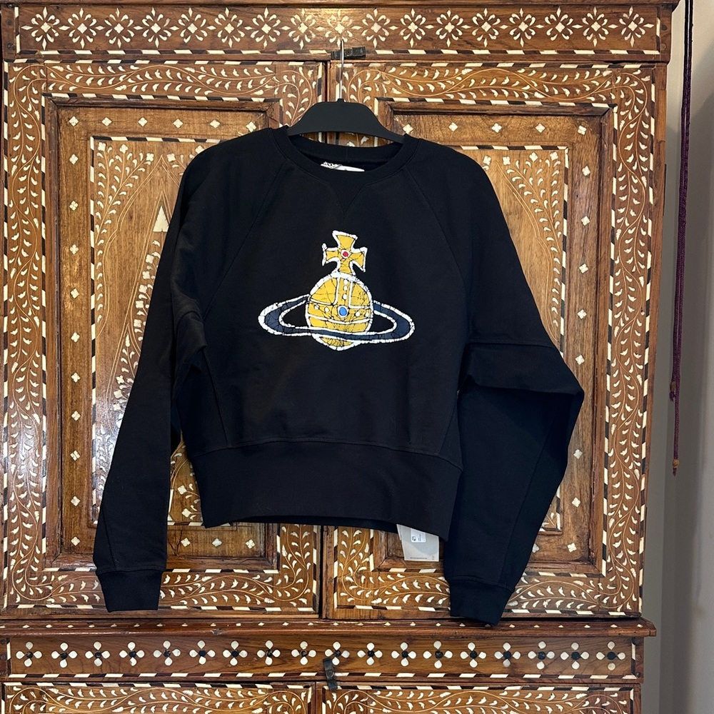 Vivienne Westwood Black Sweater with Yellow Orb